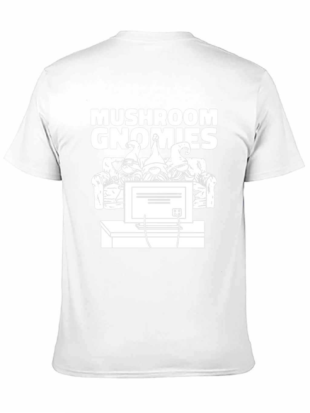 Mushroom Gnomies Graphic Tee - Black Novelty T-Shirt