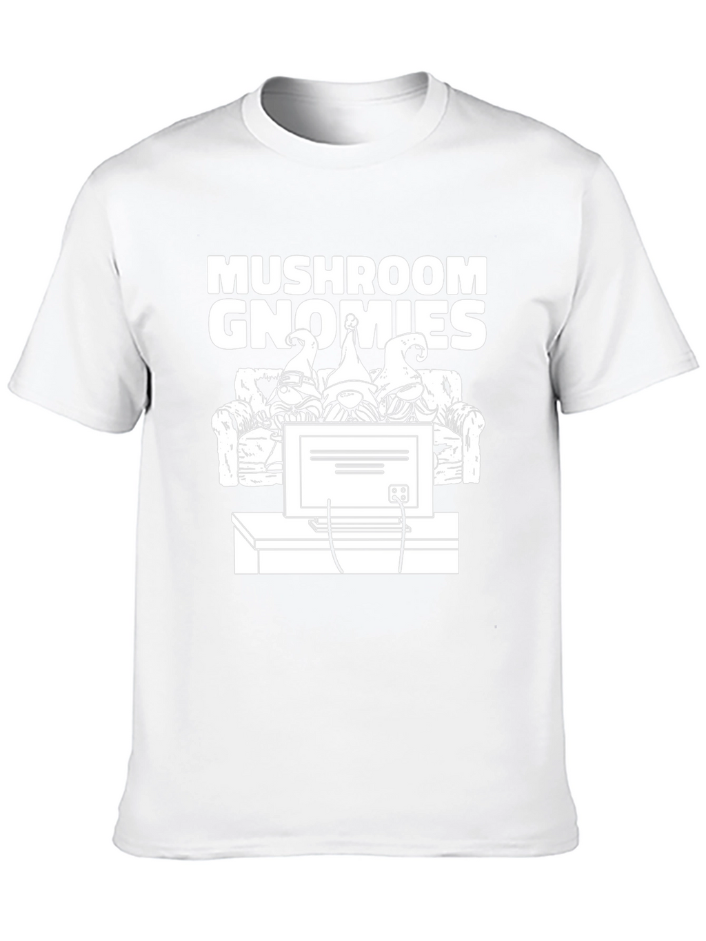 Mushroom Gnomies Graphic Tee - Black Novelty T-Shirt