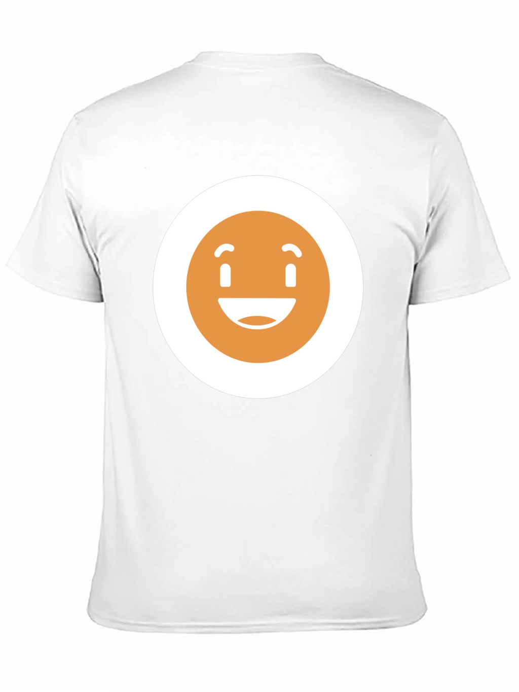 Happy Face Graphic Tee - Black Crew Neck T-Shirt