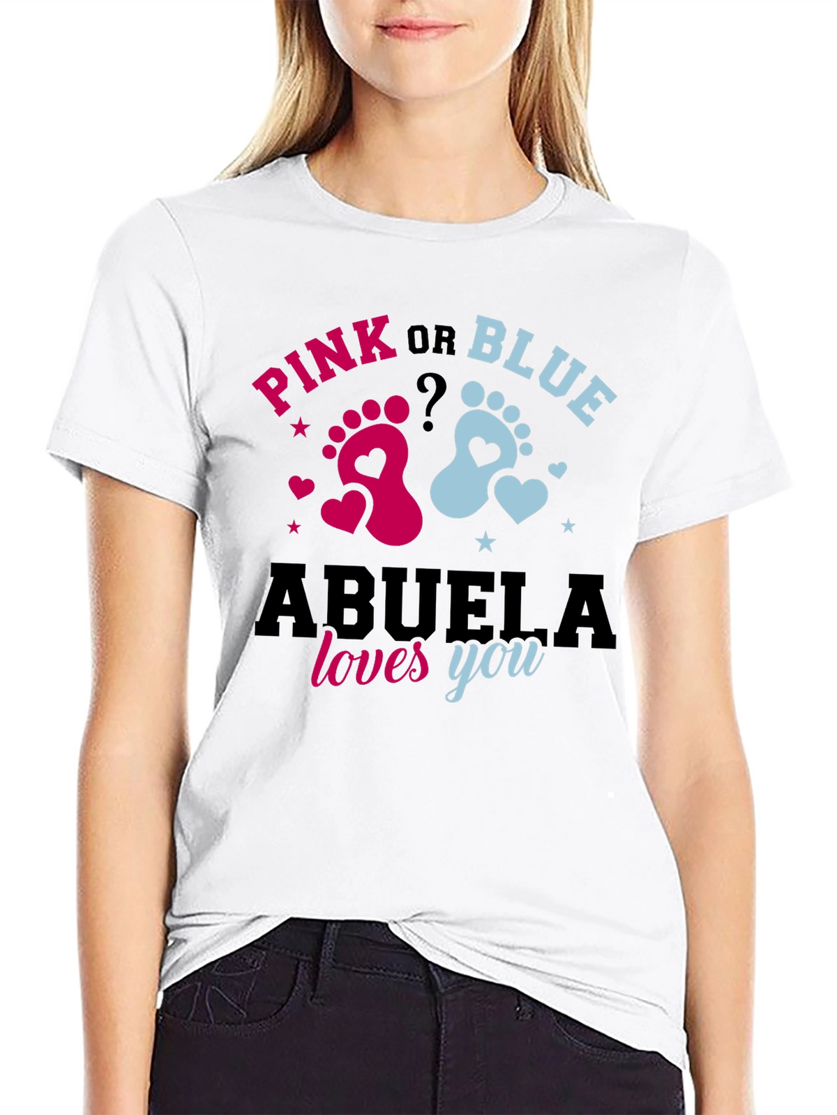 Pink or Blue Abuela Loves You Gender Reveal T-Shirt