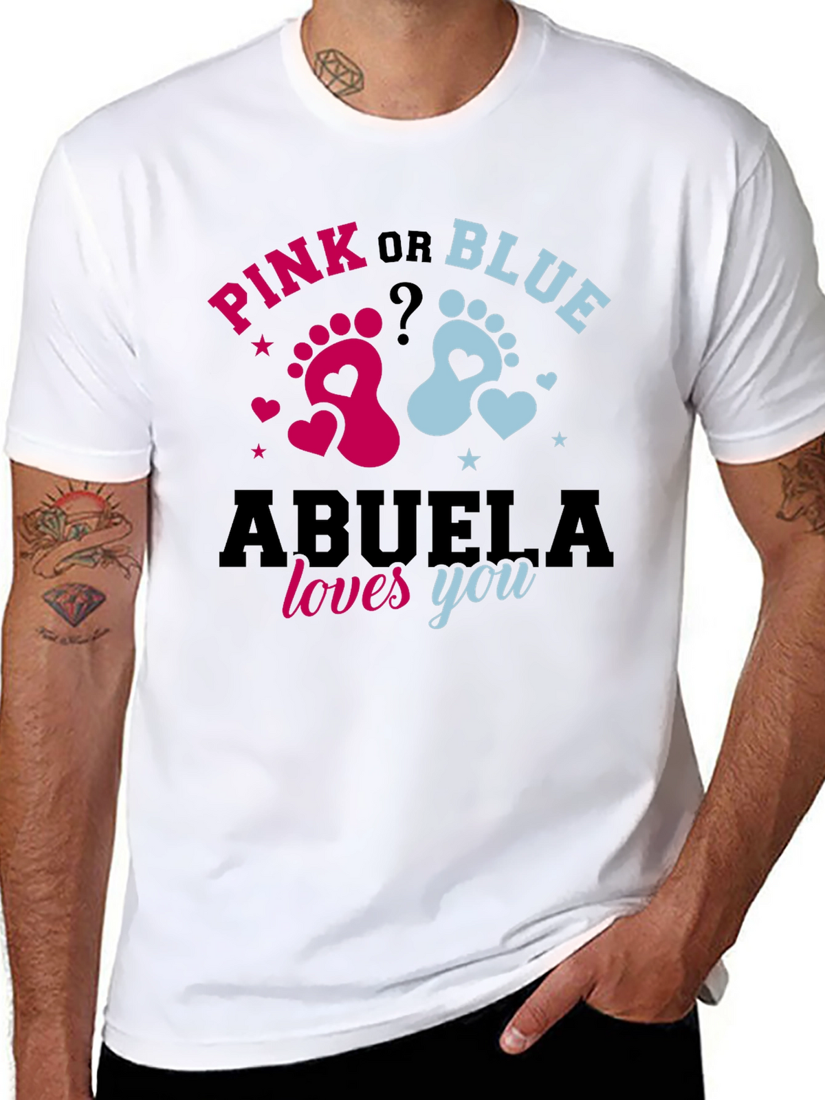 Pink or Blue Abuela Loves You Gender Reveal T-Shirt