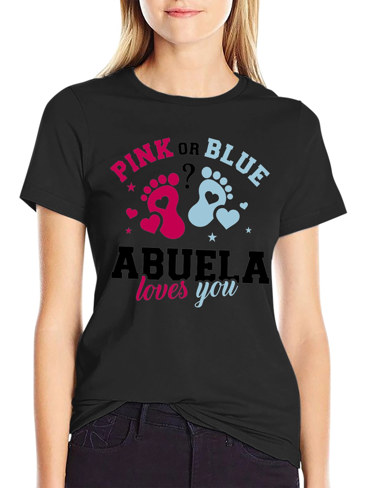 Pink or Blue Abuela Loves You Gender Reveal T-Shirt