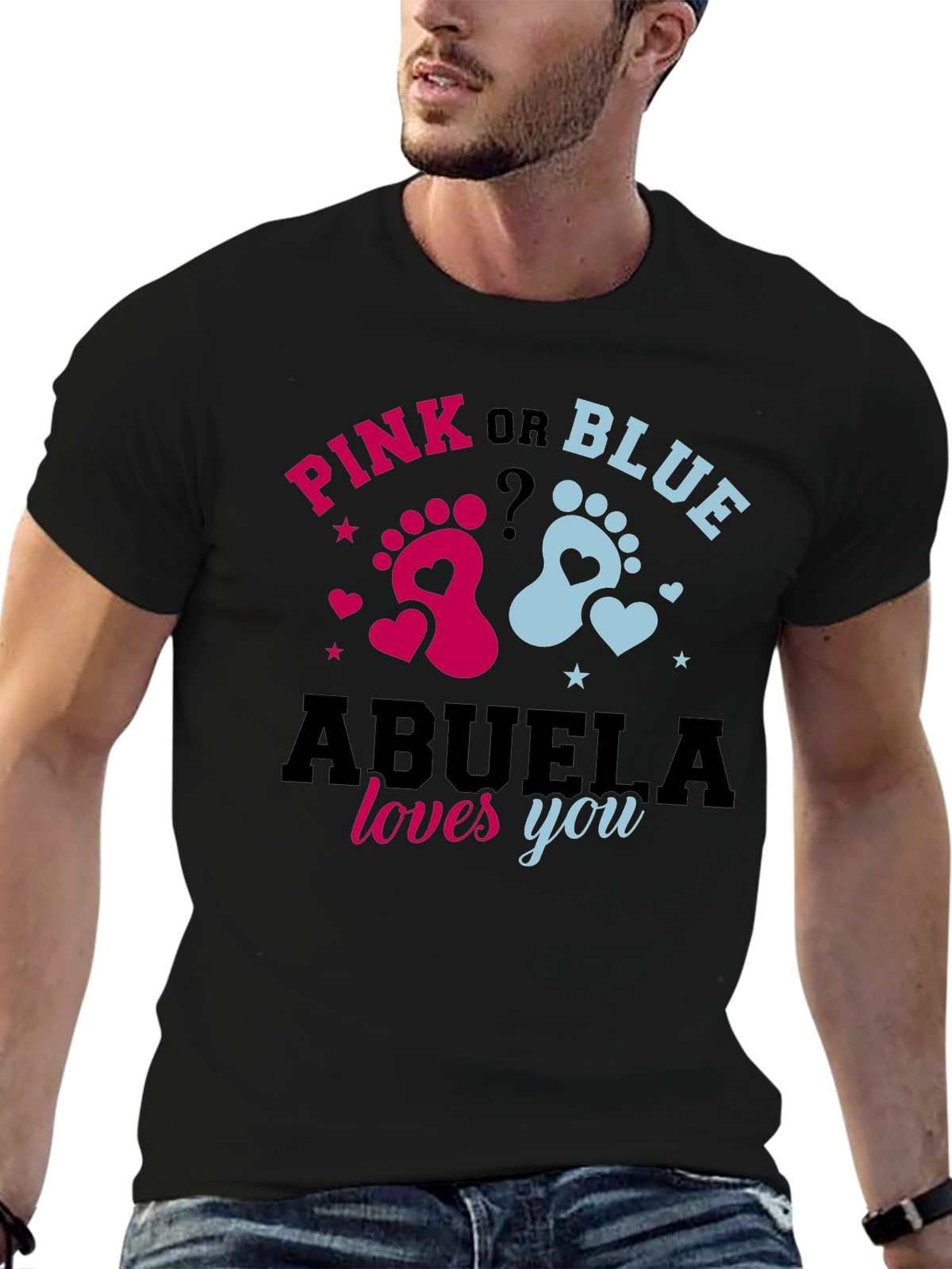 Pink or Blue Abuela Loves You Gender Reveal T-Shirt