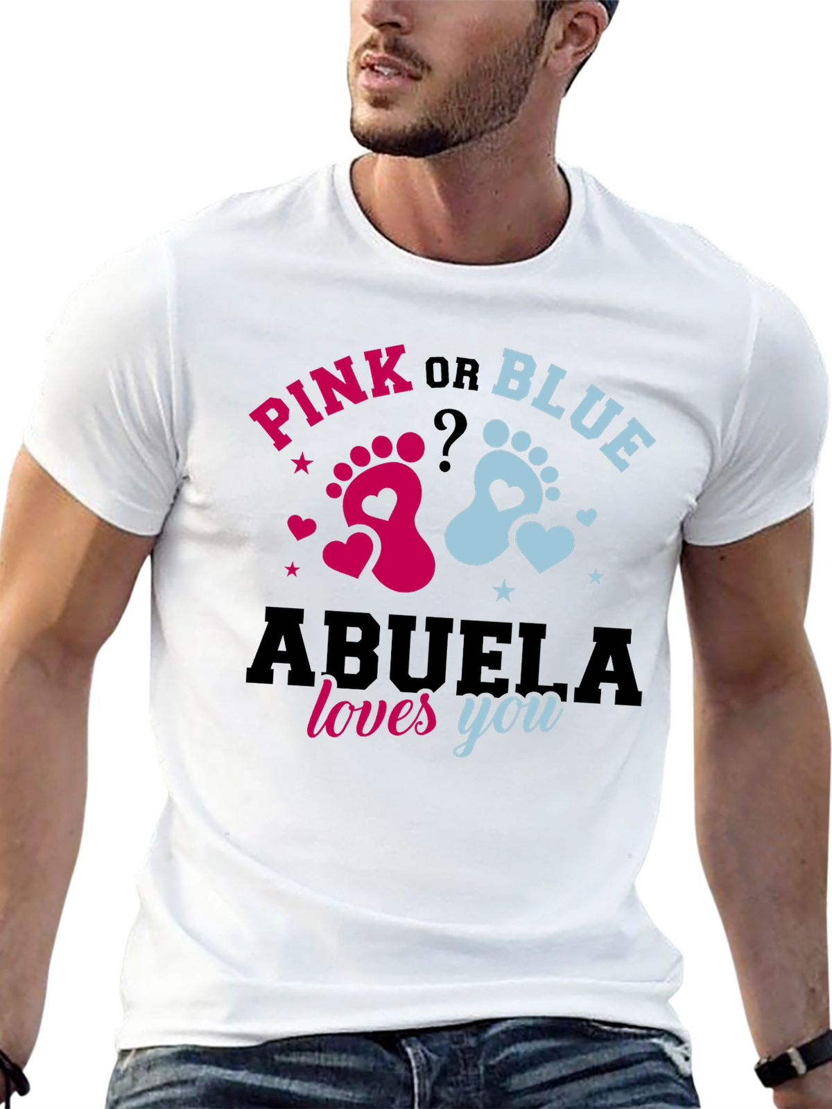 Pink or Blue Abuela Loves You Gender Reveal T-Shirt