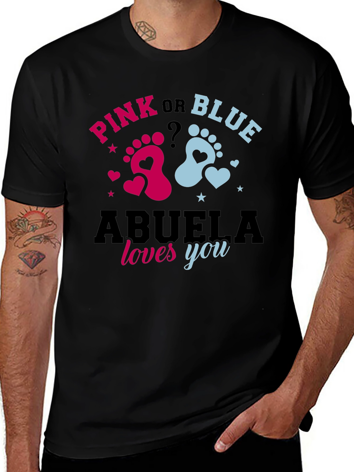 Pink or Blue Abuela Loves You Gender Reveal T-Shirt