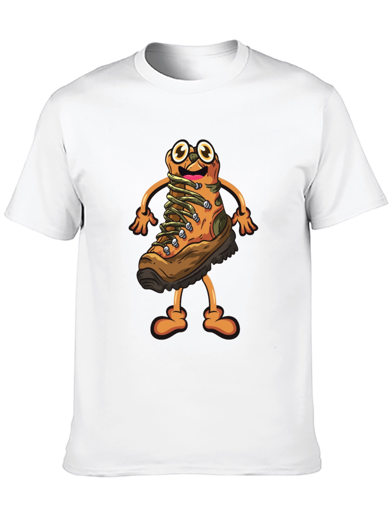 Hiking Boot Cartoon Graphic T-Shirt