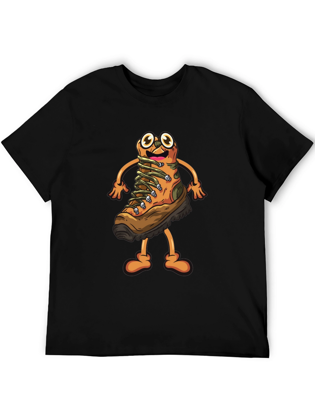 Hiking Boot Cartoon Graphic T-Shirt