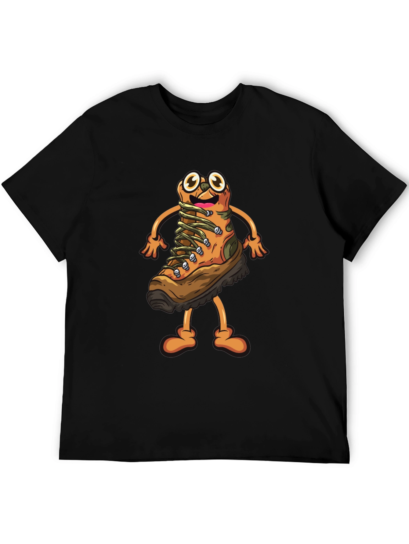 Hiking Boot Cartoon Graphic T-Shirt