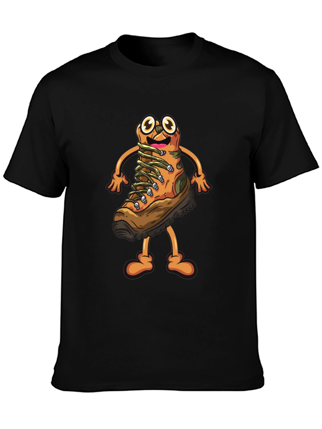 Hiking Boot Cartoon Graphic T-Shirt