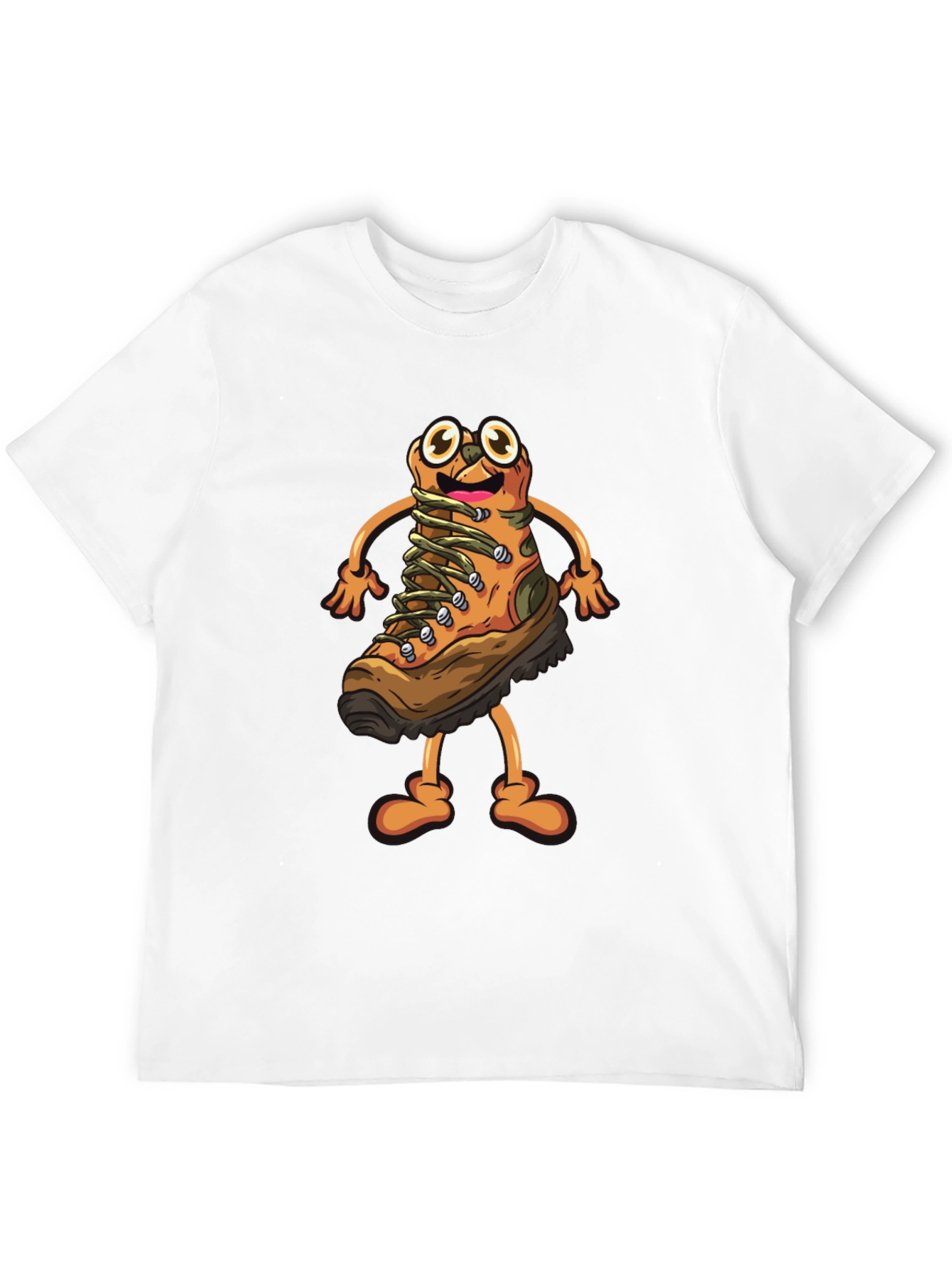 Hiking Boot Cartoon Graphic T-Shirt