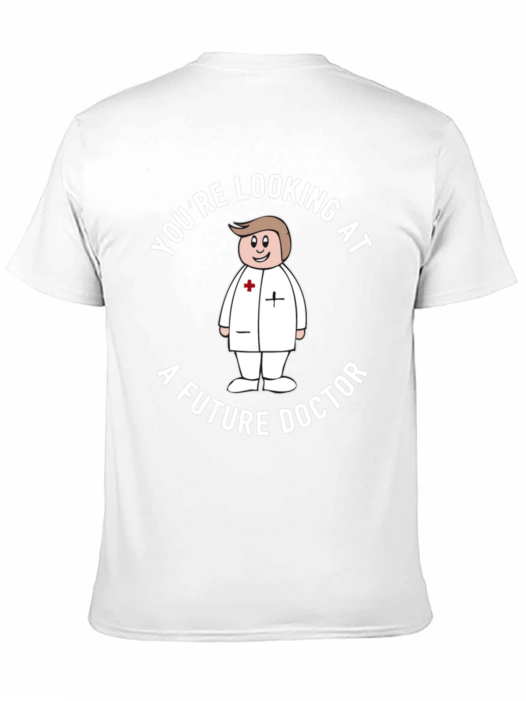 Future Doctor Cartoon Graphic T-Shirt - Black