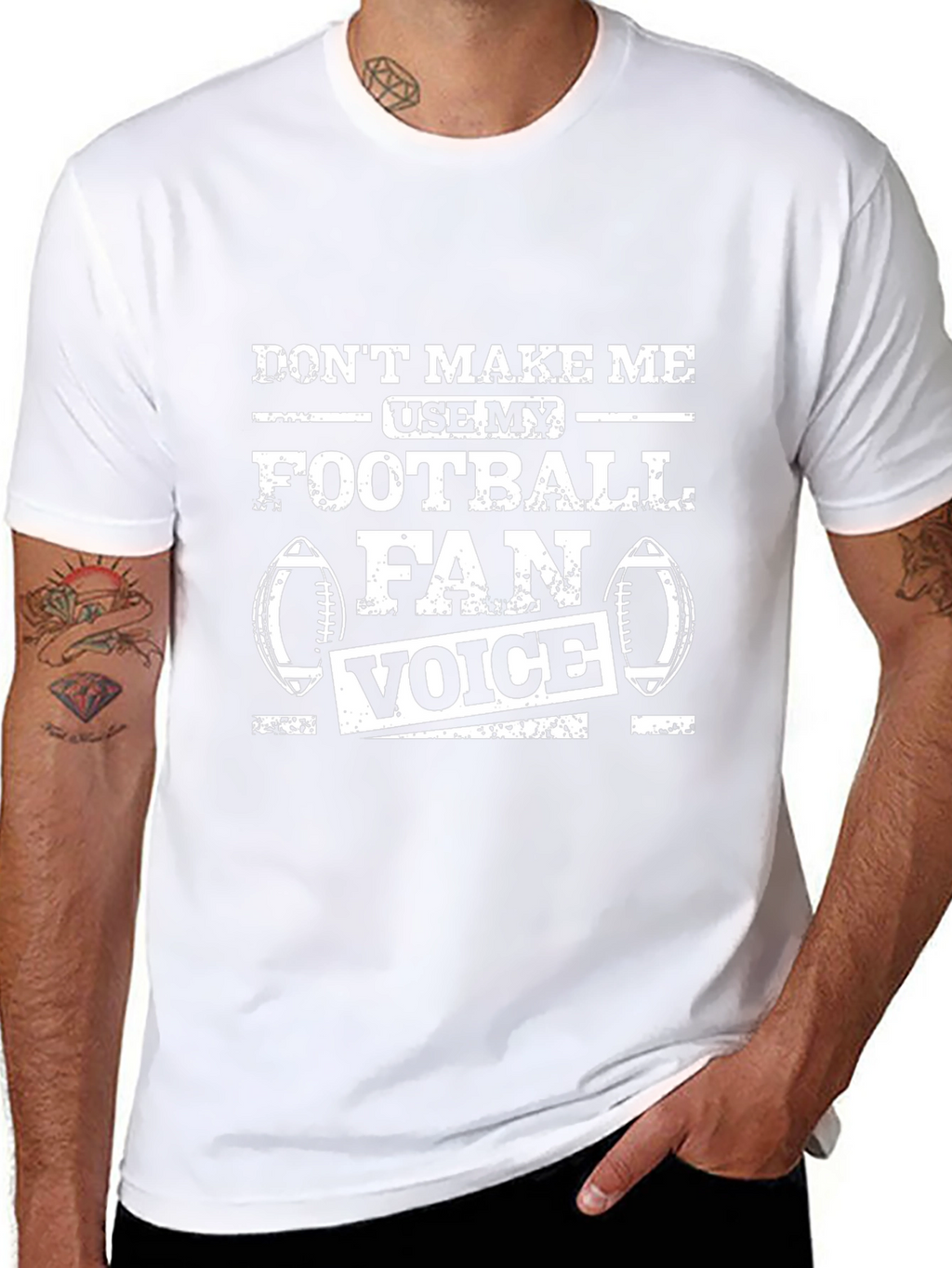 Football Fan Voice T-Shirt - Black