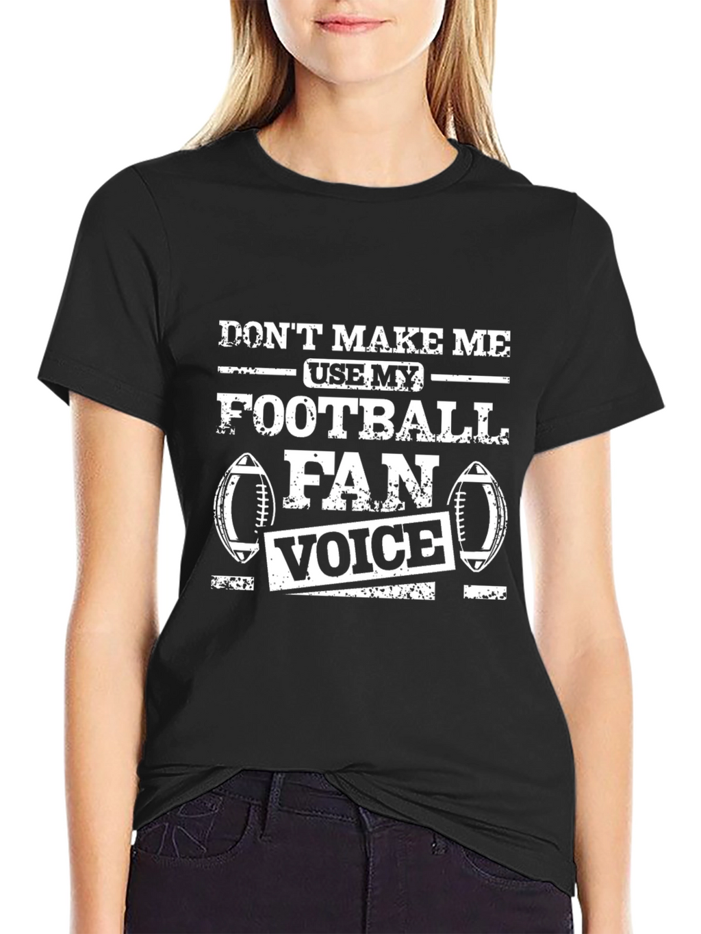 Football Fan Voice T-Shirt - Black