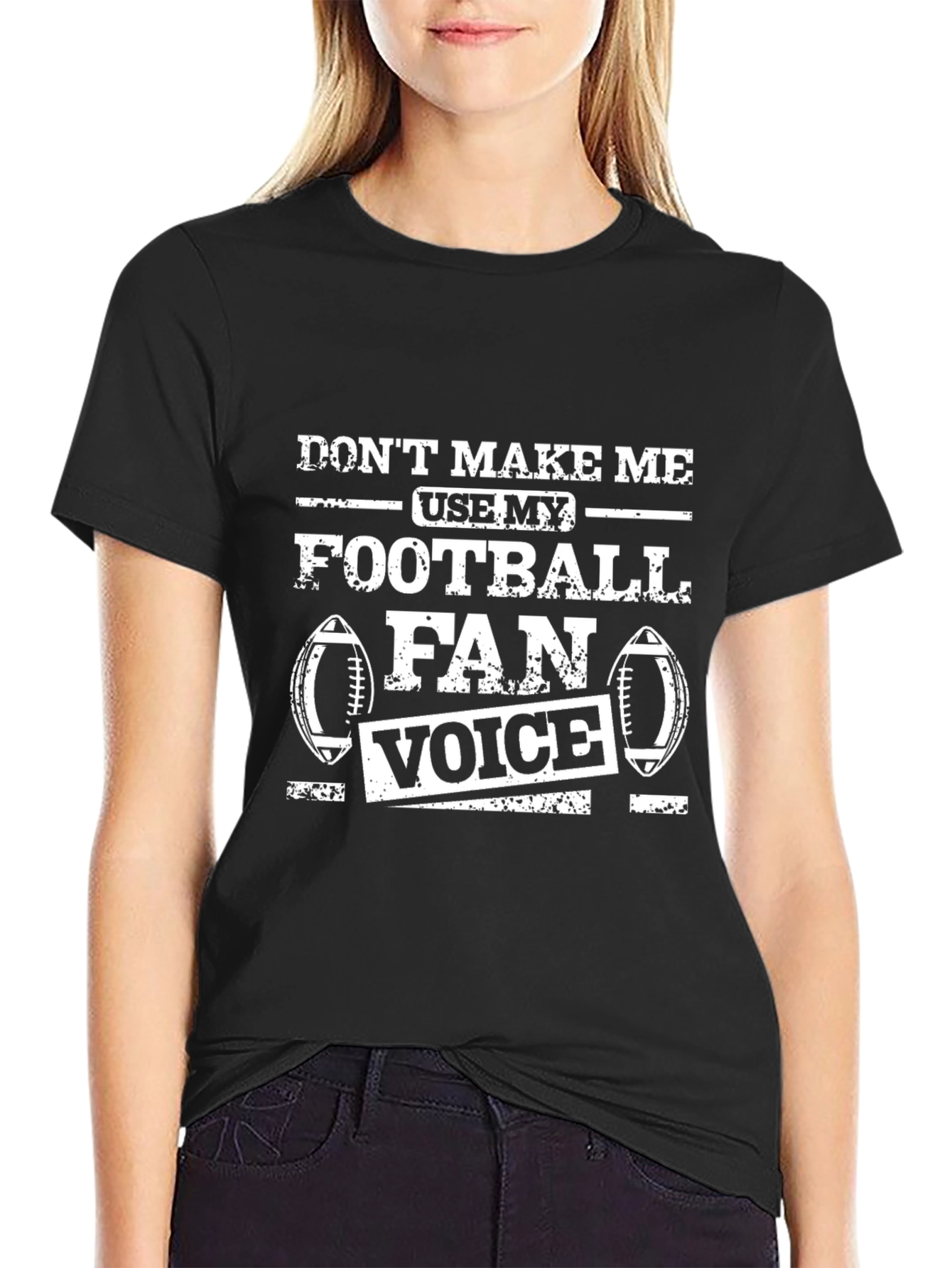 Football Fan Voice T-Shirt - Black