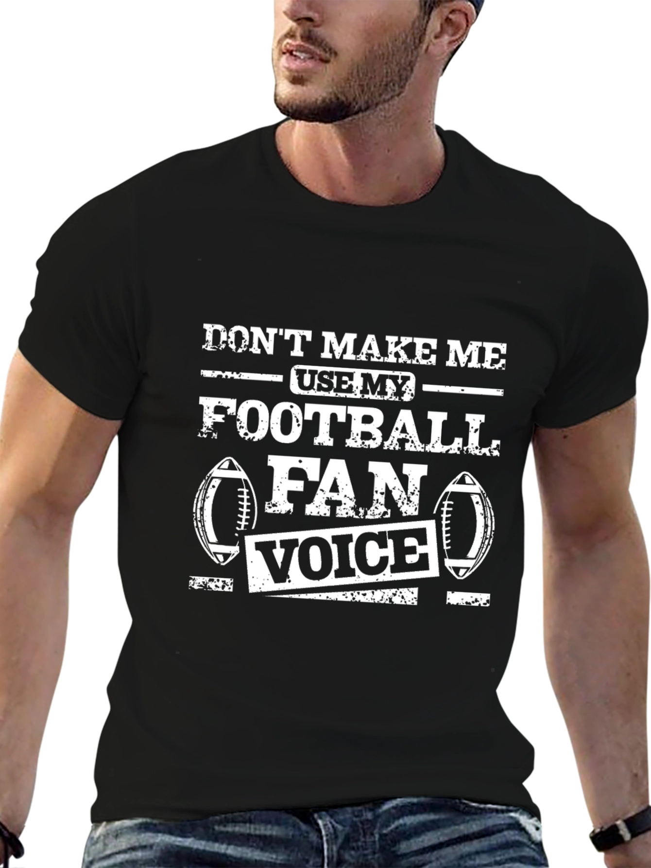 Football Fan Voice T-Shirt - Black