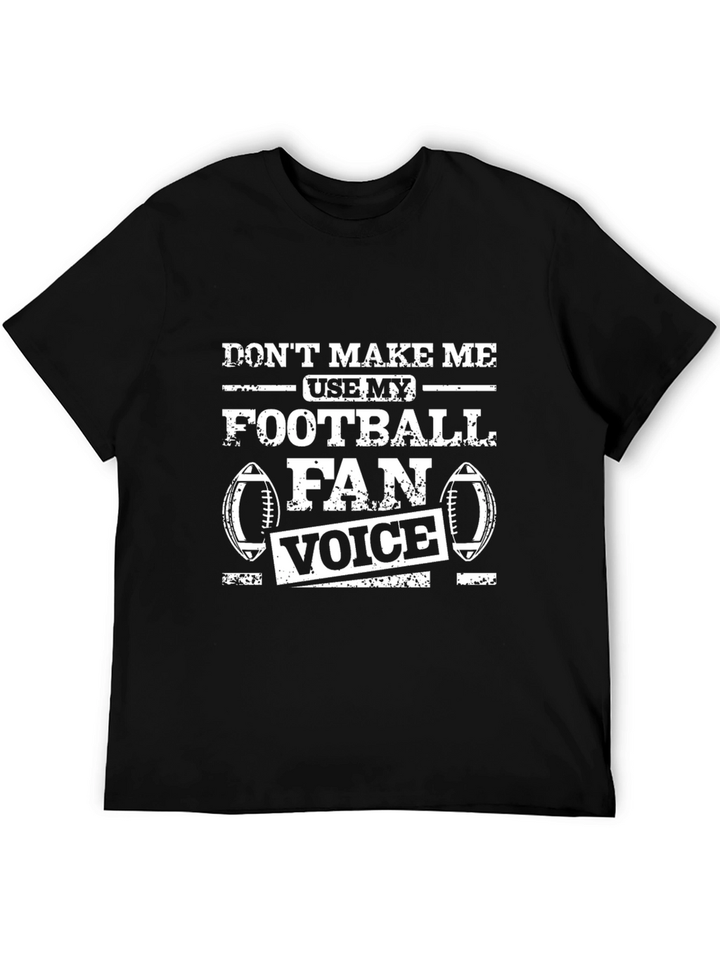 Football Fan Voice T-Shirt - Black