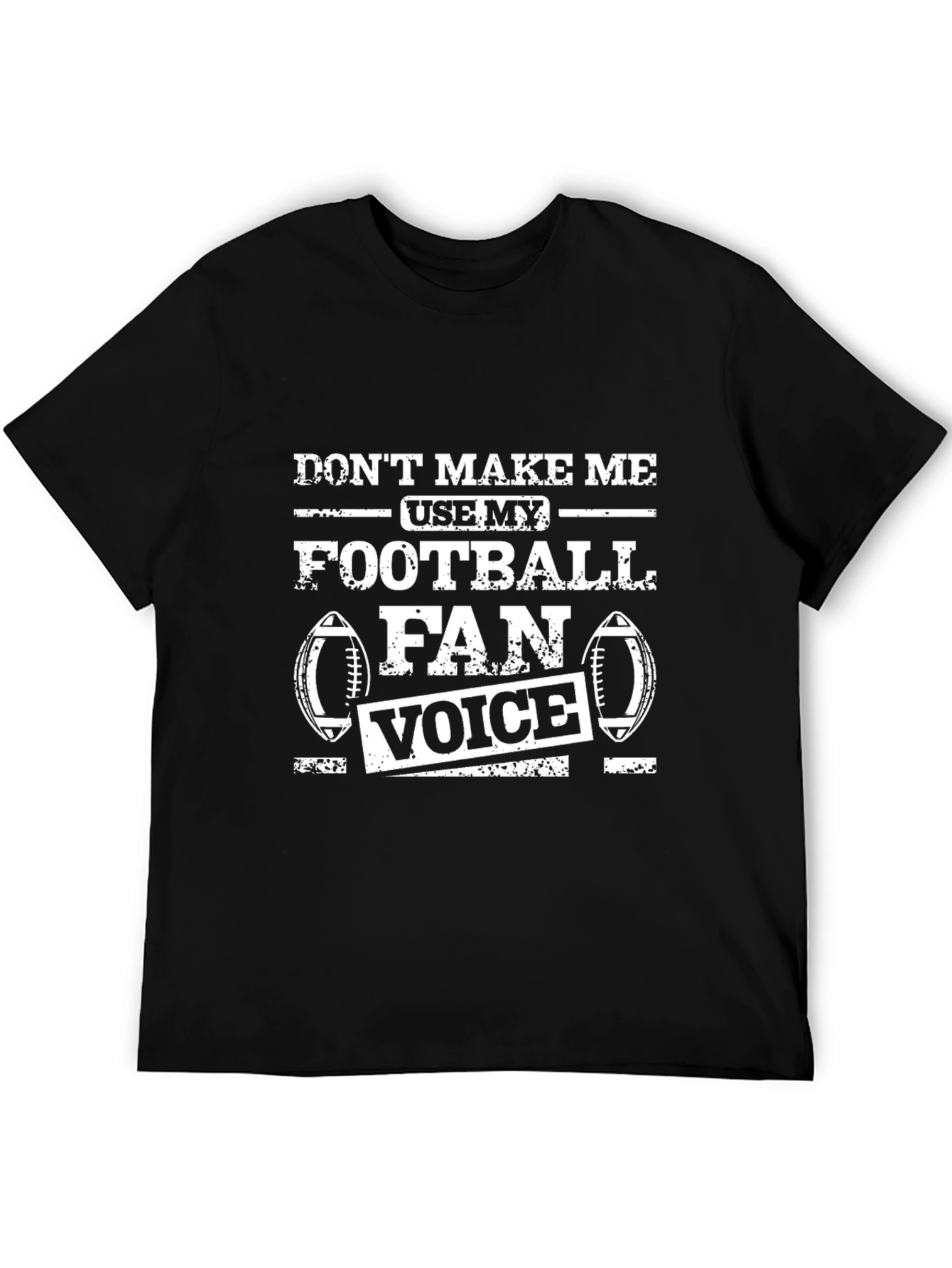 Football Fan Voice T-Shirt - Black