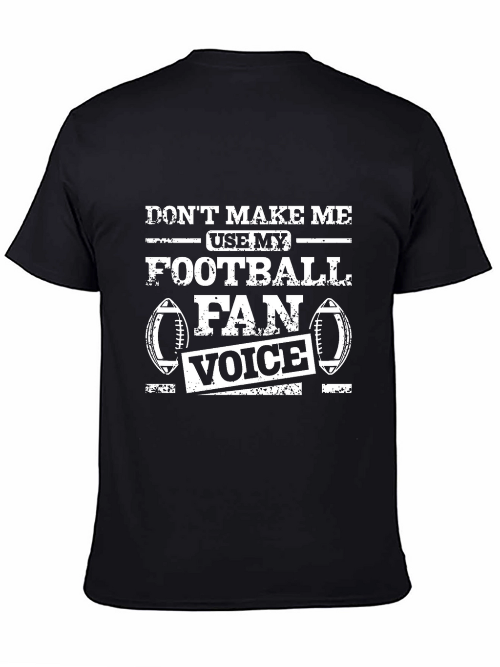 Football Fan Voice T-Shirt - Black
