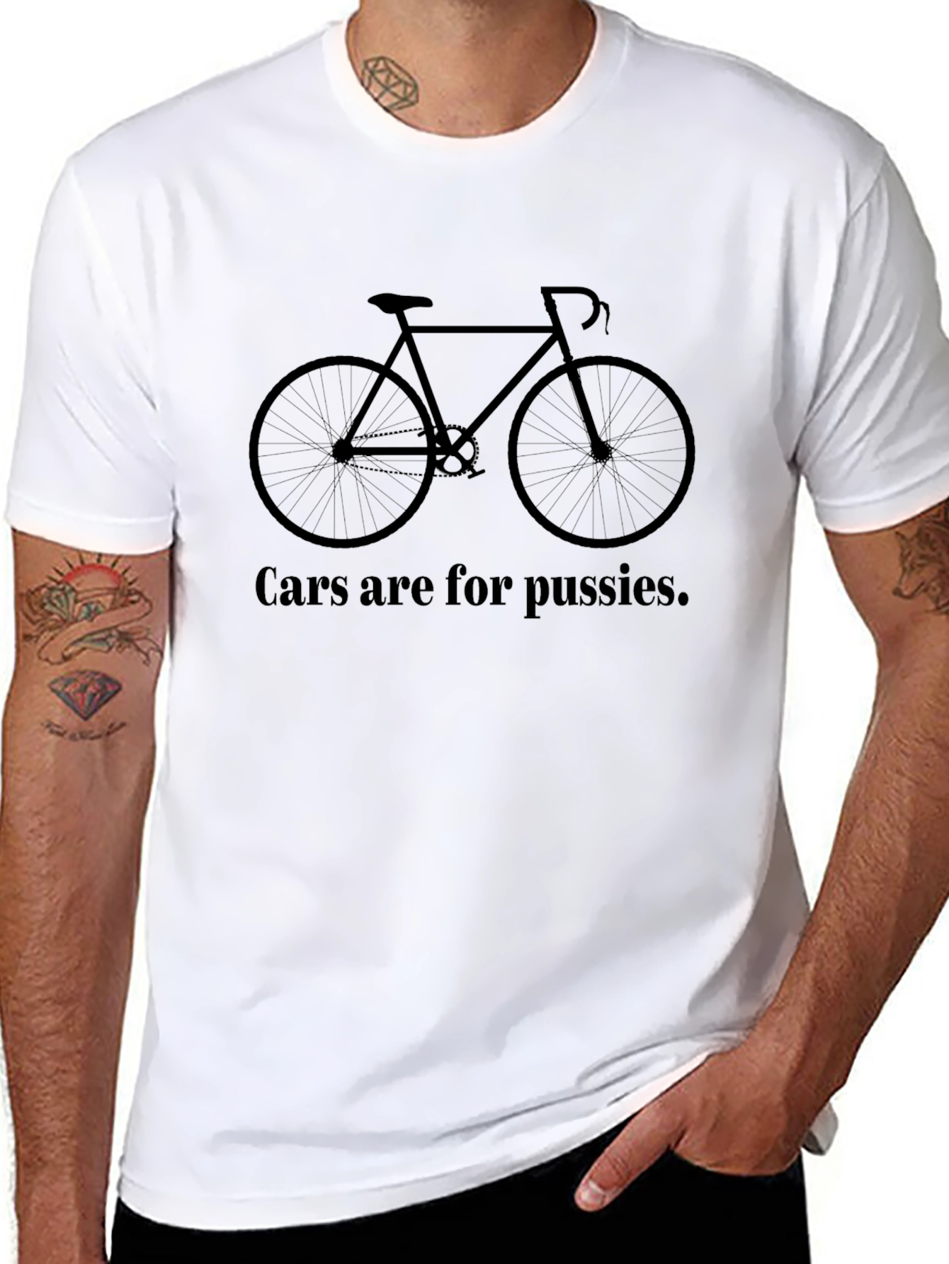Cars are for Pussies Black T-Shirt