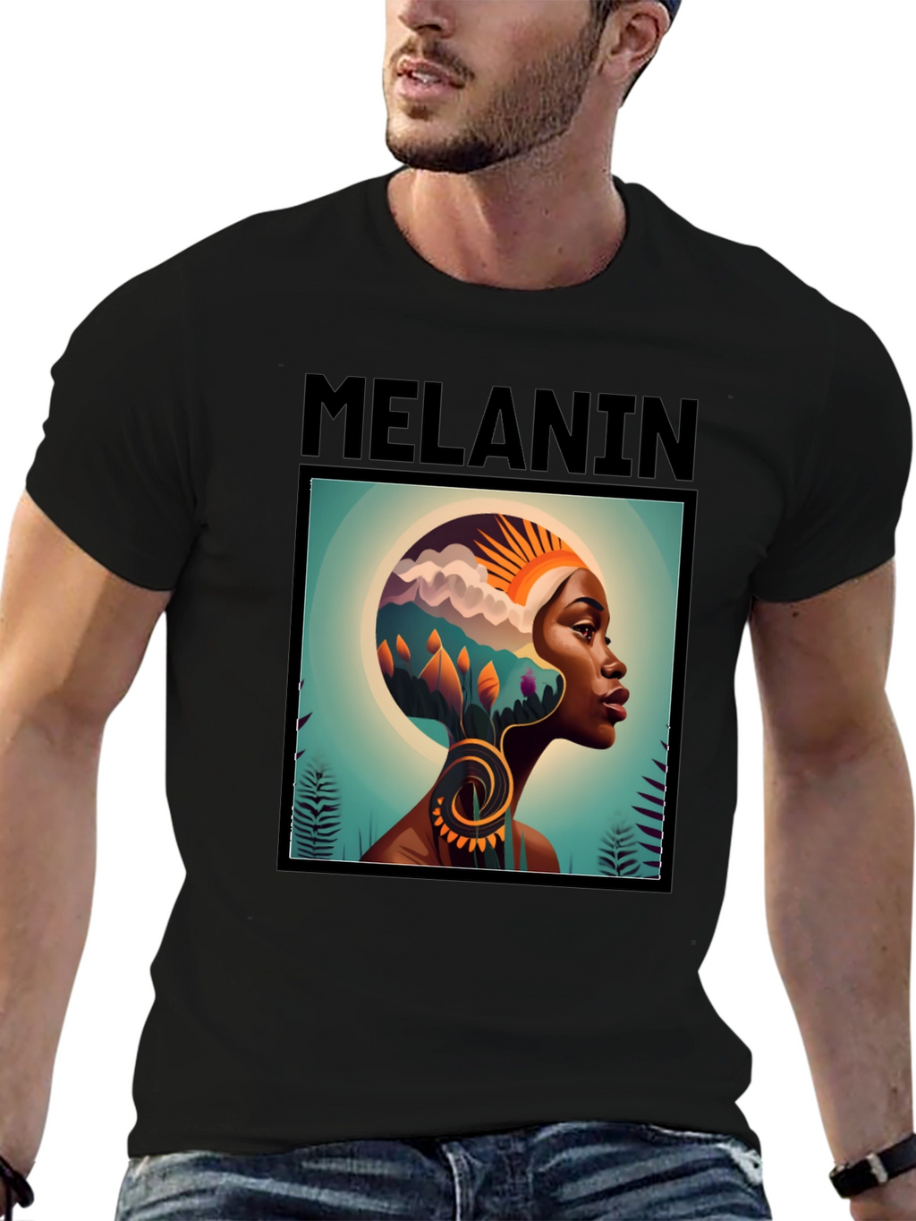Melanin Graphic T-Shirt - Black Tee