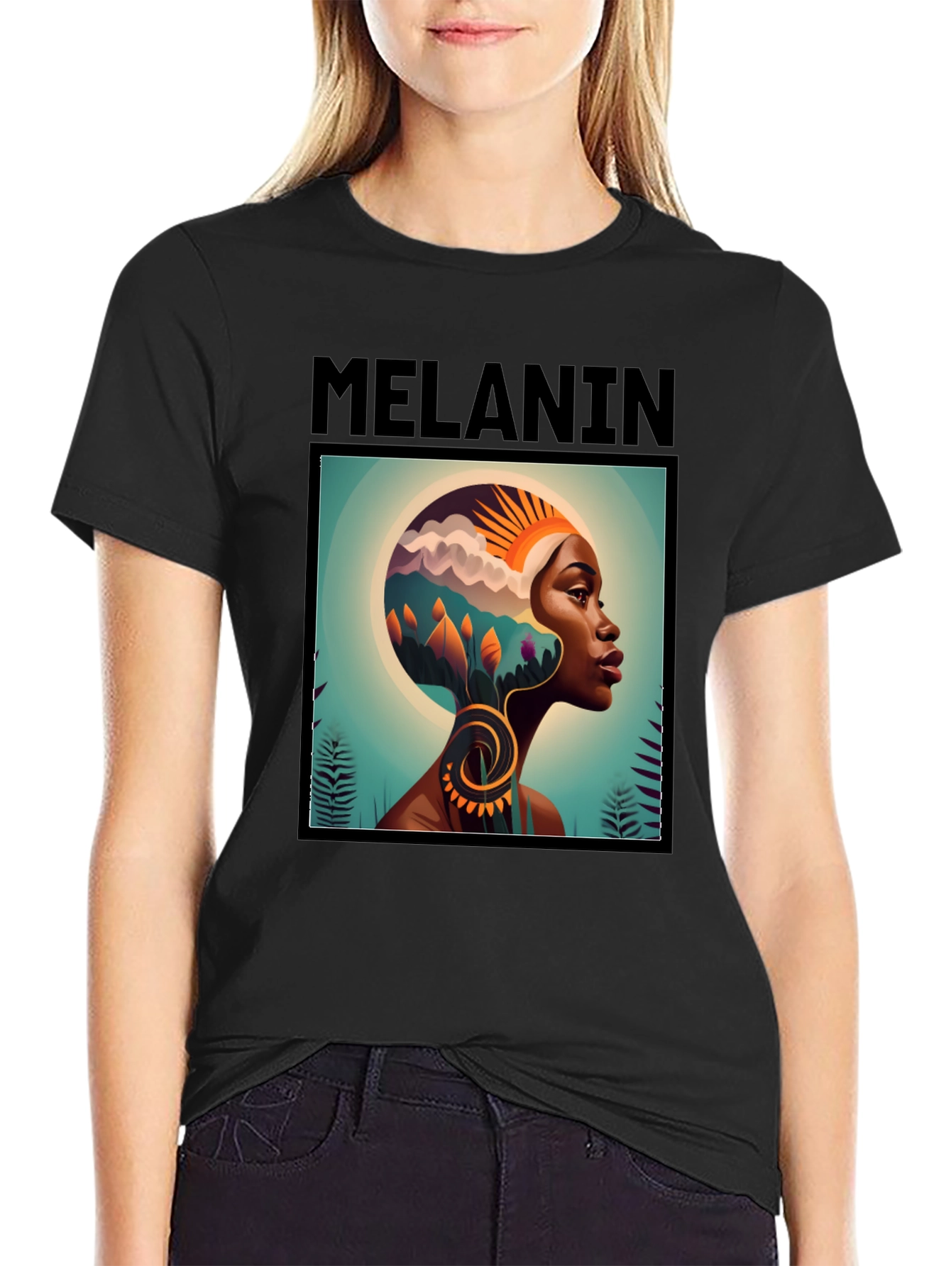 Melanin Graphic T-Shirt - Black Tee