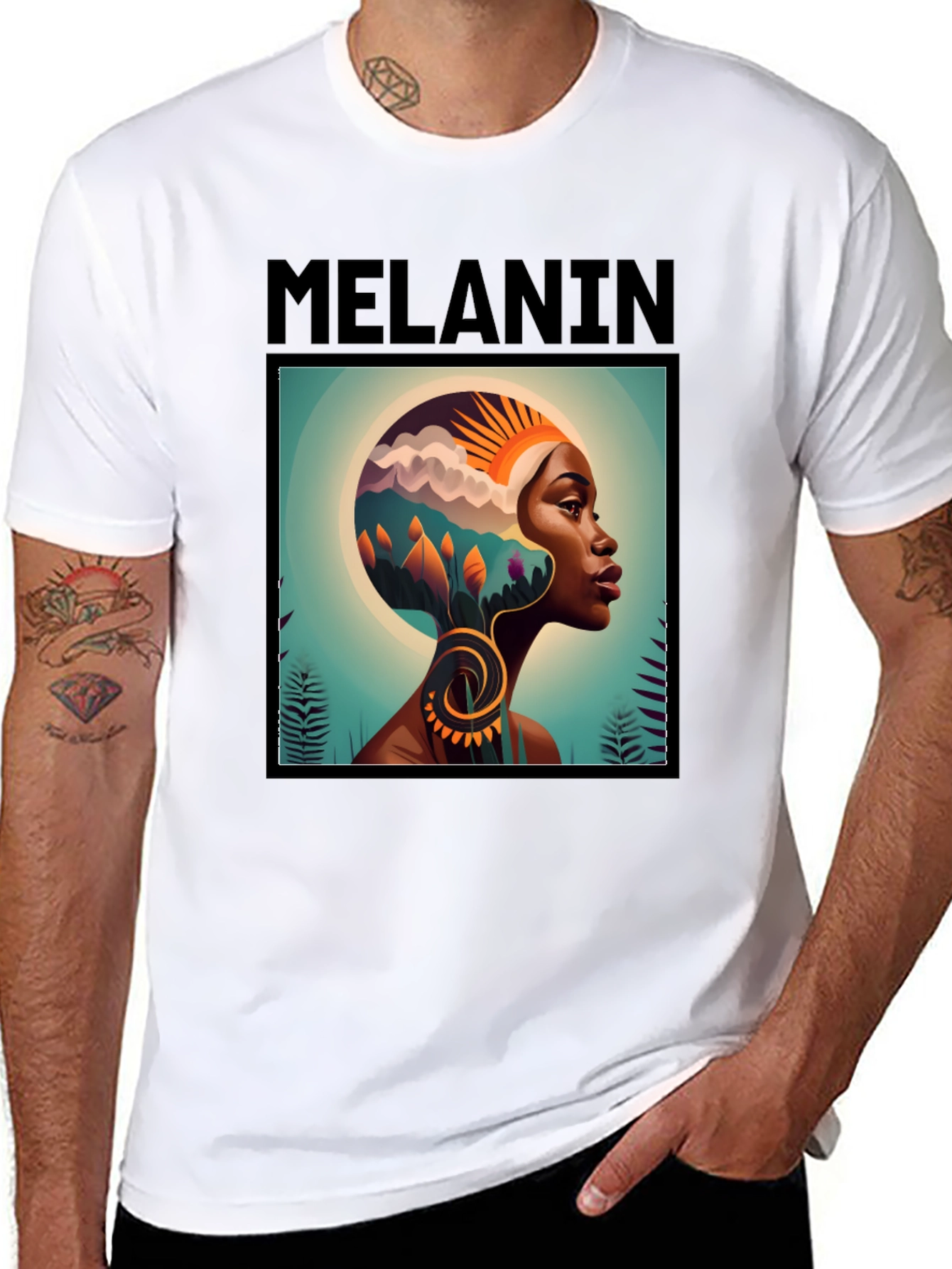 Melanin Graphic T-Shirt - Black Tee