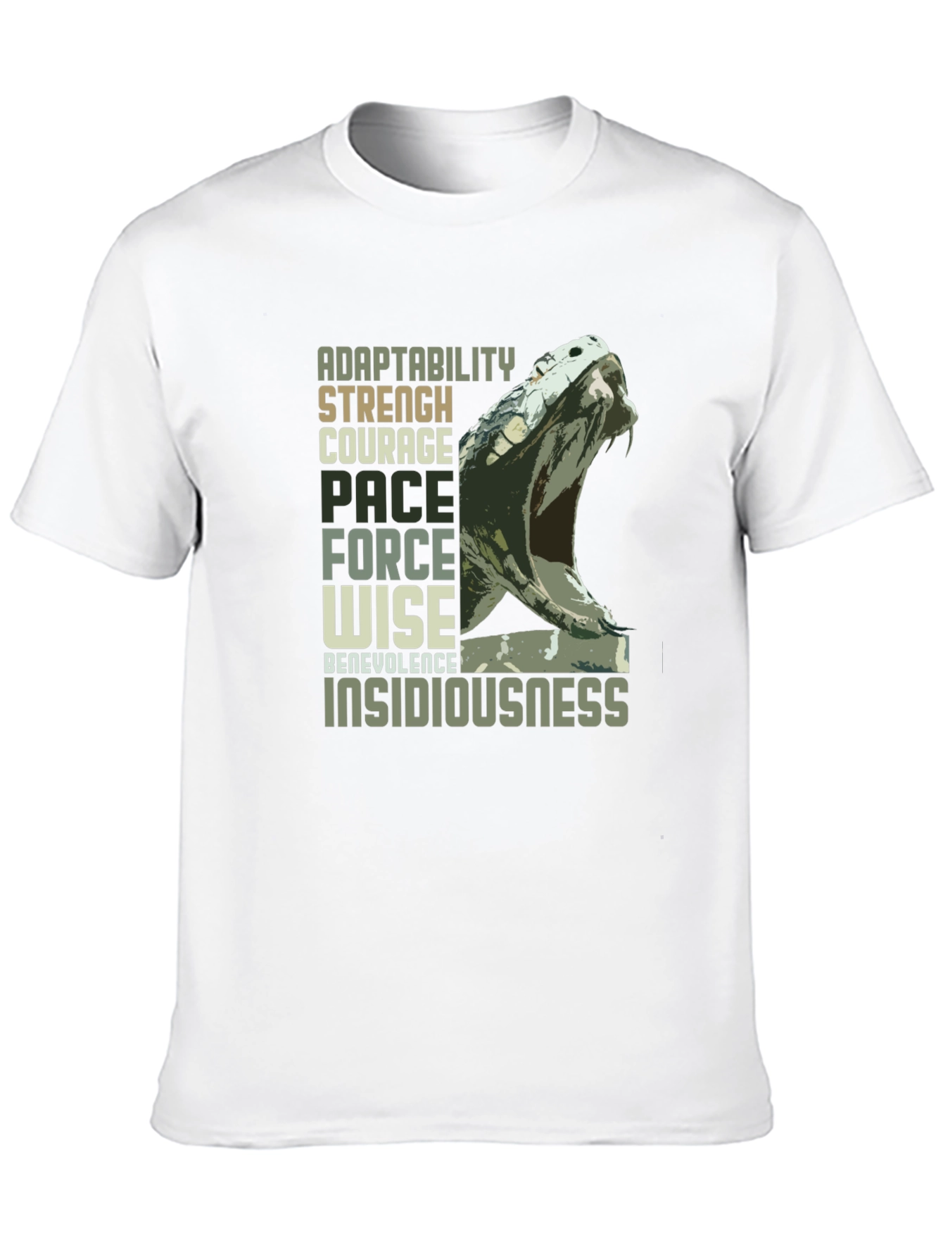 Adaptability Snake Graphic Tee - Black Unisex T-Shirt
