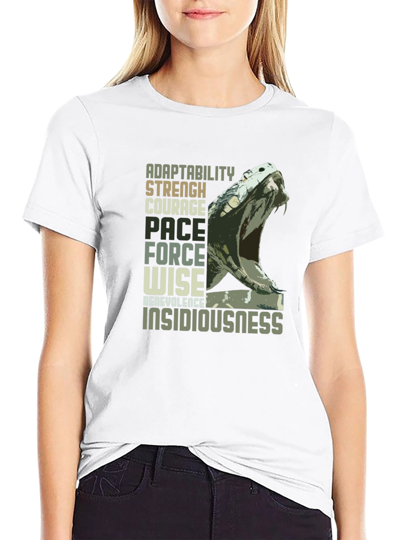Adaptability Snake Graphic Tee - Black Unisex T-Shirt