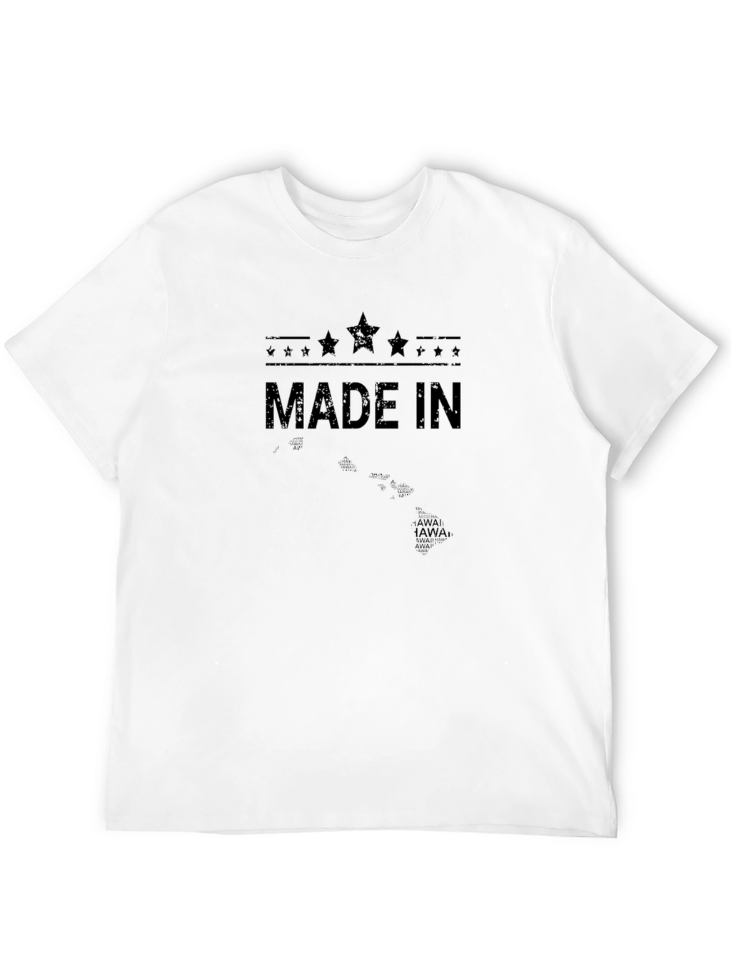 Made In Hawaii Black Graphic Tee Shirt
