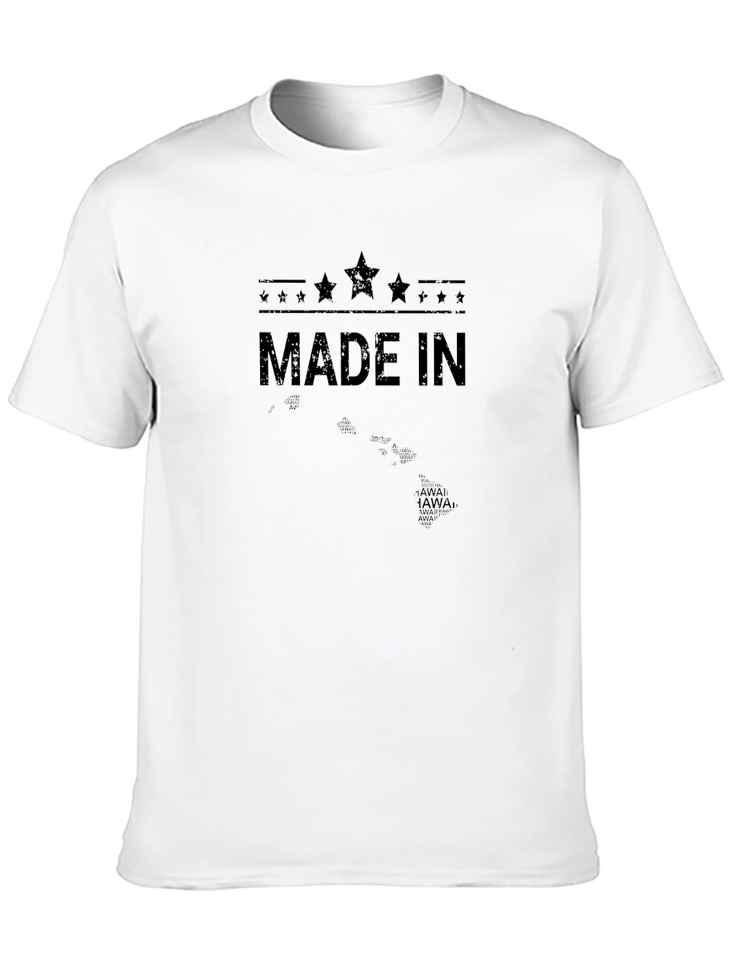 Made In Hawaii Black Graphic Tee Shirt