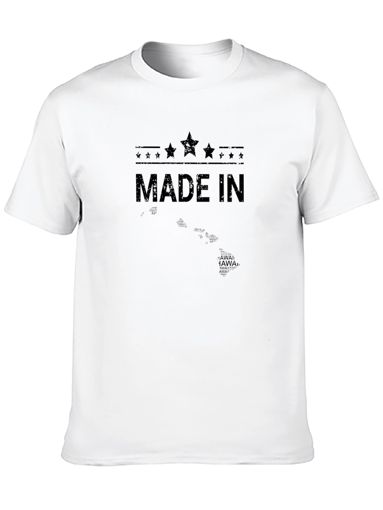 Made In Hawaii Black Graphic Tee Shirt