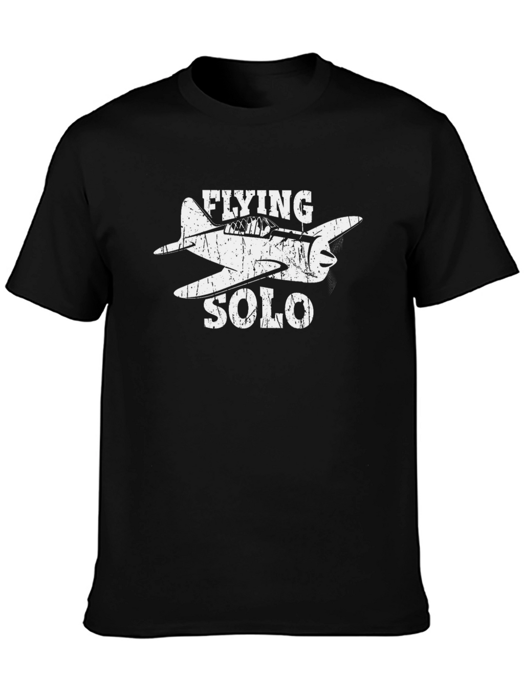 Flying Solo Airplane Graphic Tee - Pilot Aviation Shirt