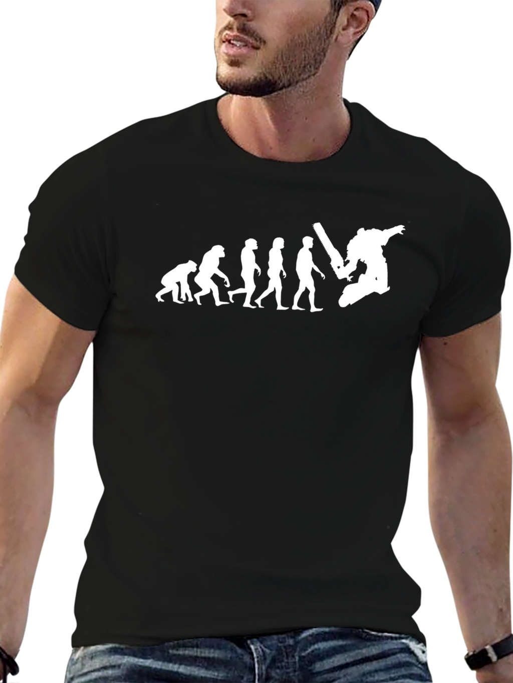 Evolution Chainsaw Gamer T-Shirt - Black