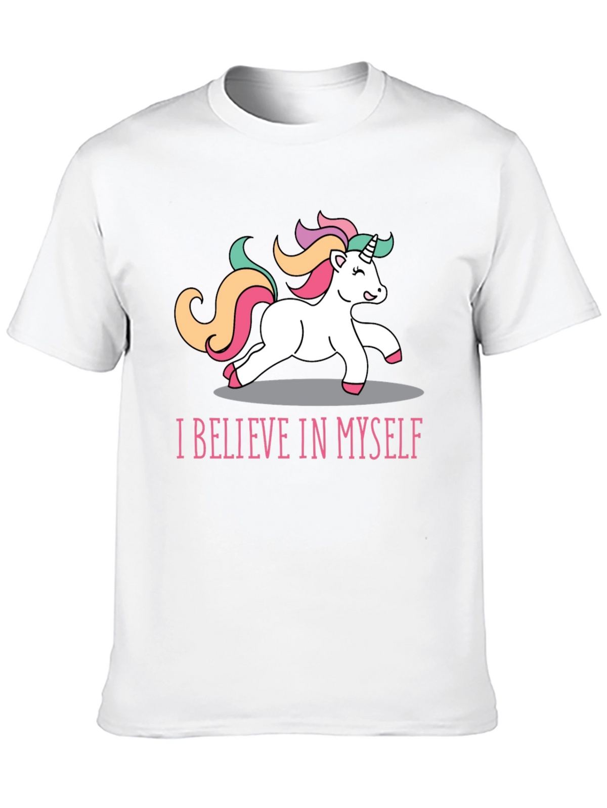 Unicorn Believe T-Shirt - Black Crew Neck Tee