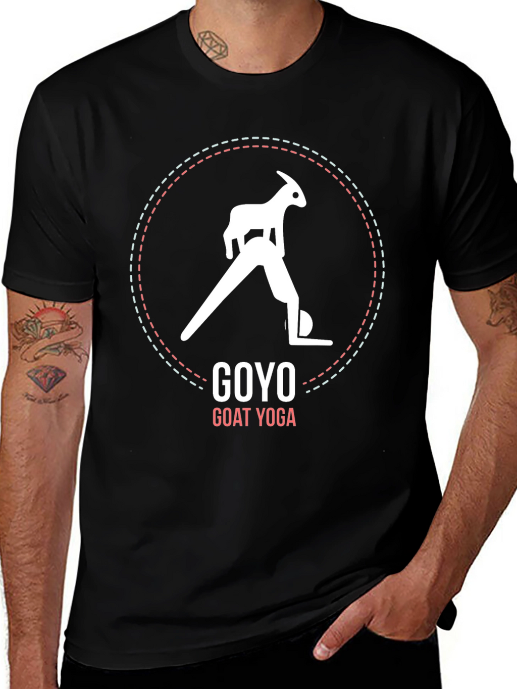 Goyo Goat Yoga Black Graphic Tee
