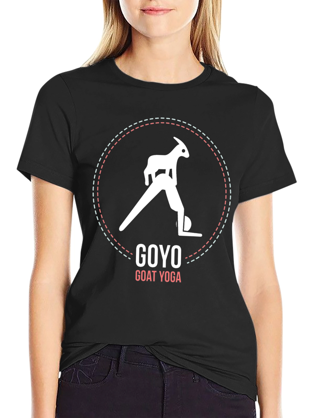 Goyo Goat Yoga Black Graphic Tee