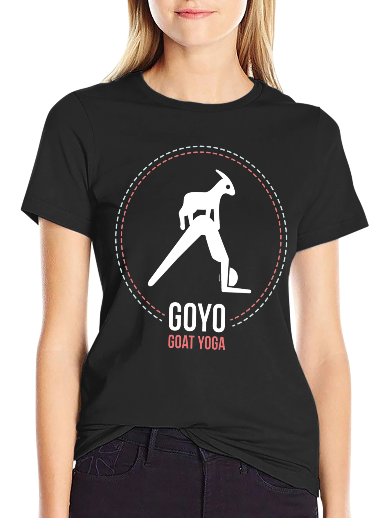 Goyo Goat Yoga Black Graphic Tee