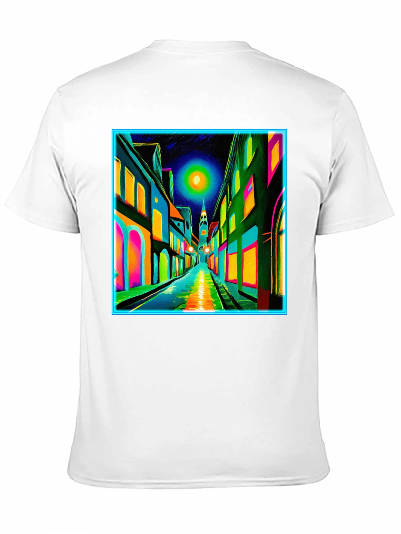 Neon Cityscape T-Shirt - Vibrant Street Art Tee