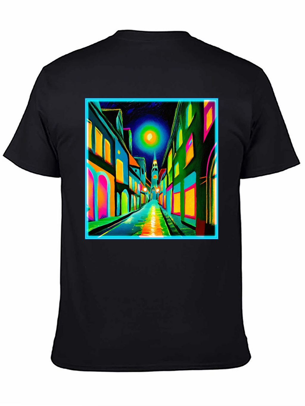 Neon Cityscape T-Shirt - Vibrant Street Art Tee