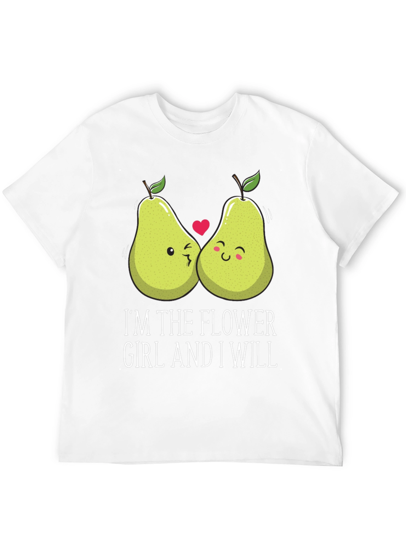 Funny Pear Matching Couple Flower Girl T-Shirt