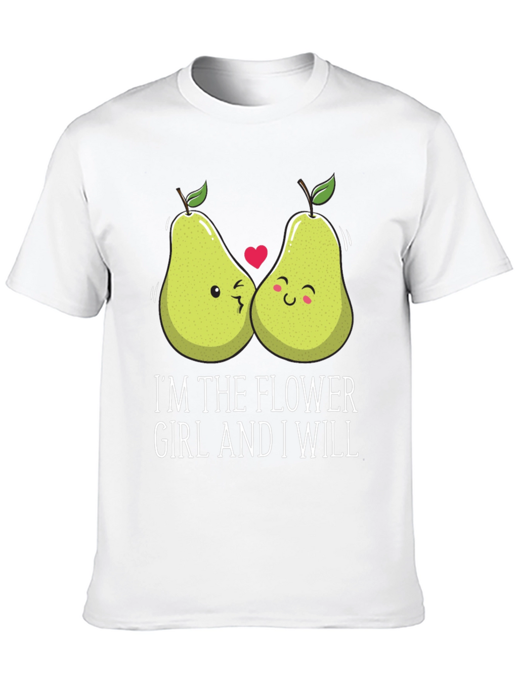 Funny Pear Matching Couple Flower Girl T-Shirt