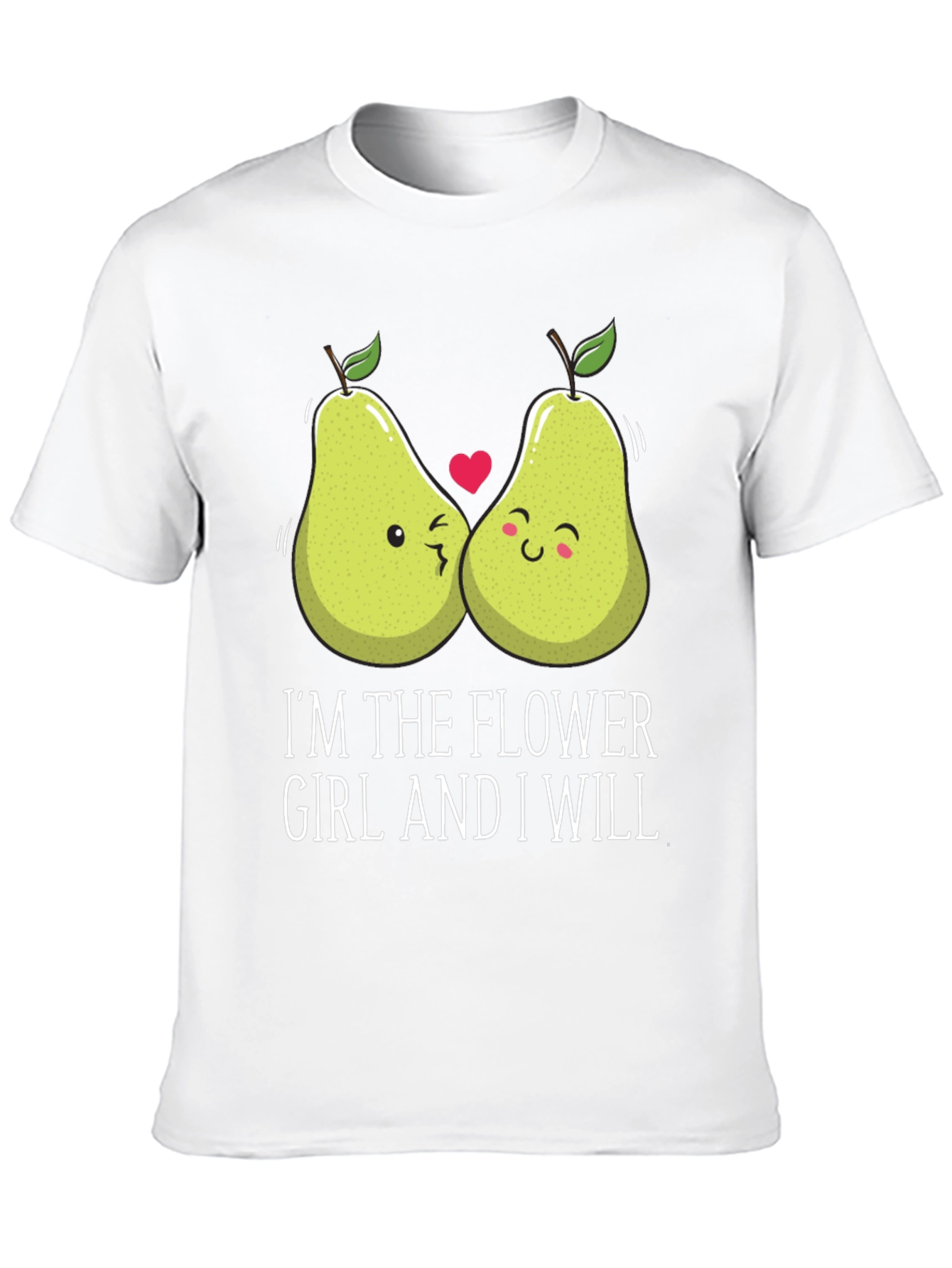Funny Pear Matching Couple Flower Girl T-Shirt
