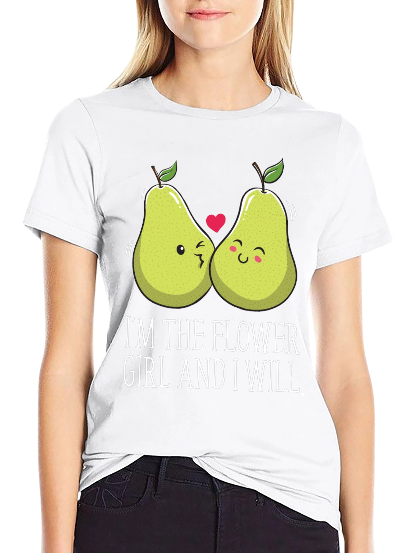 Funny Pear Matching Couple Flower Girl T-Shirt