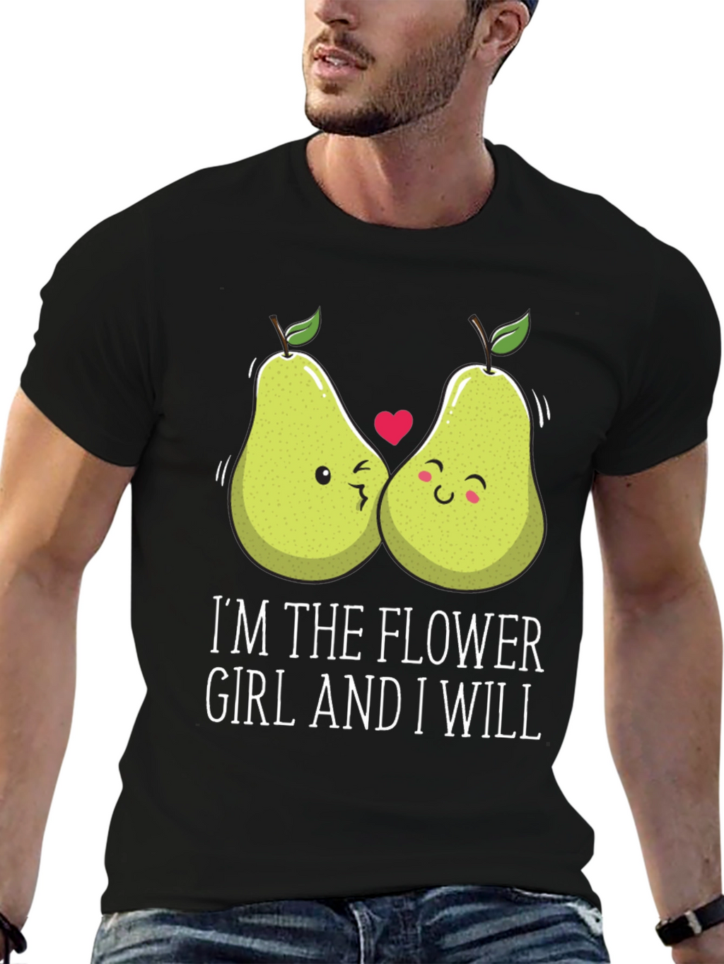 Funny Pear Matching Couple Flower Girl T-Shirt