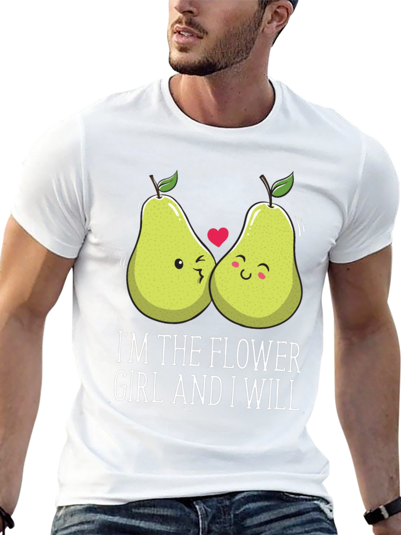 Funny Pear Matching Couple Flower Girl T-Shirt