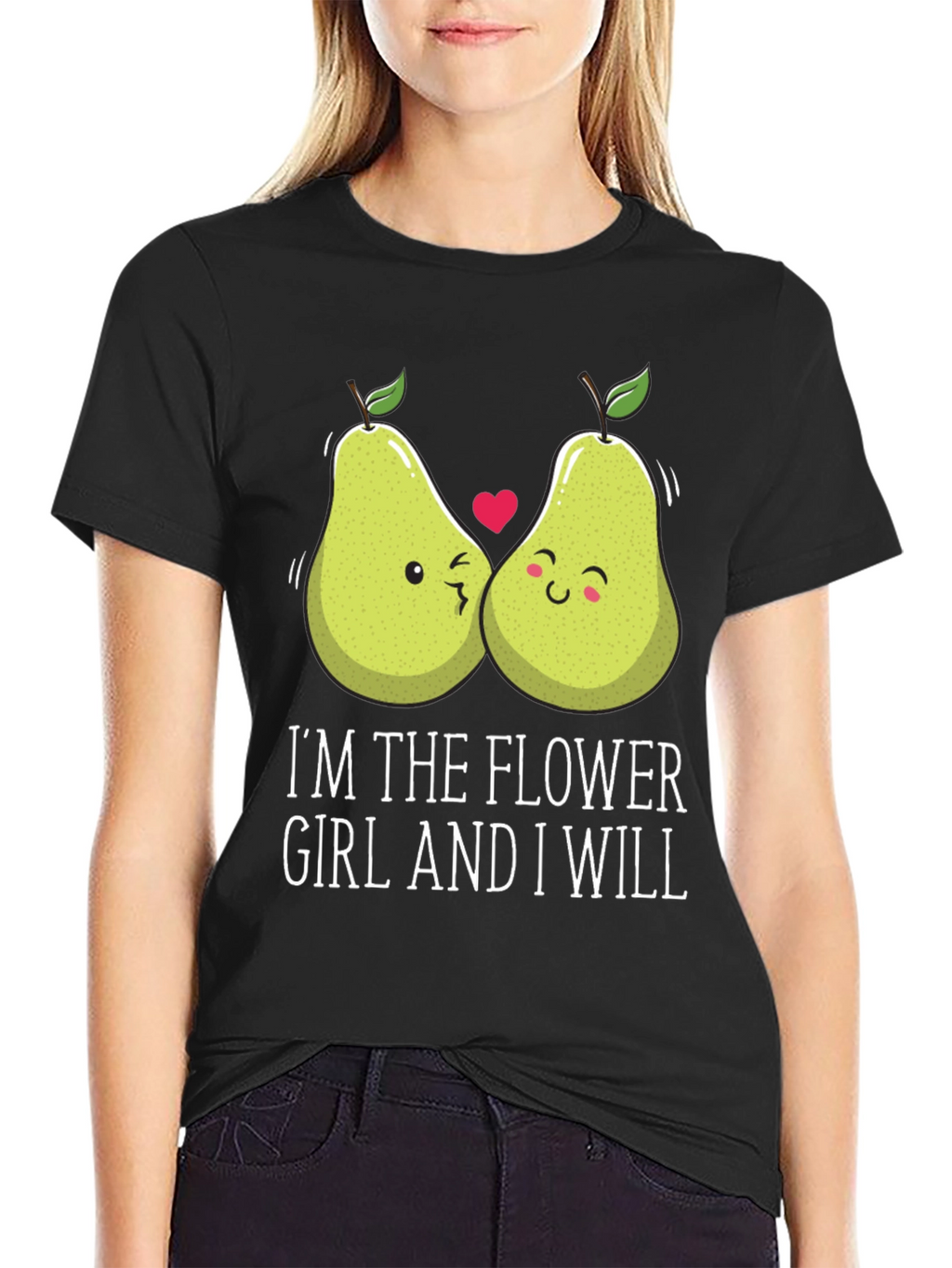 Funny Pear Matching Couple Flower Girl T-Shirt