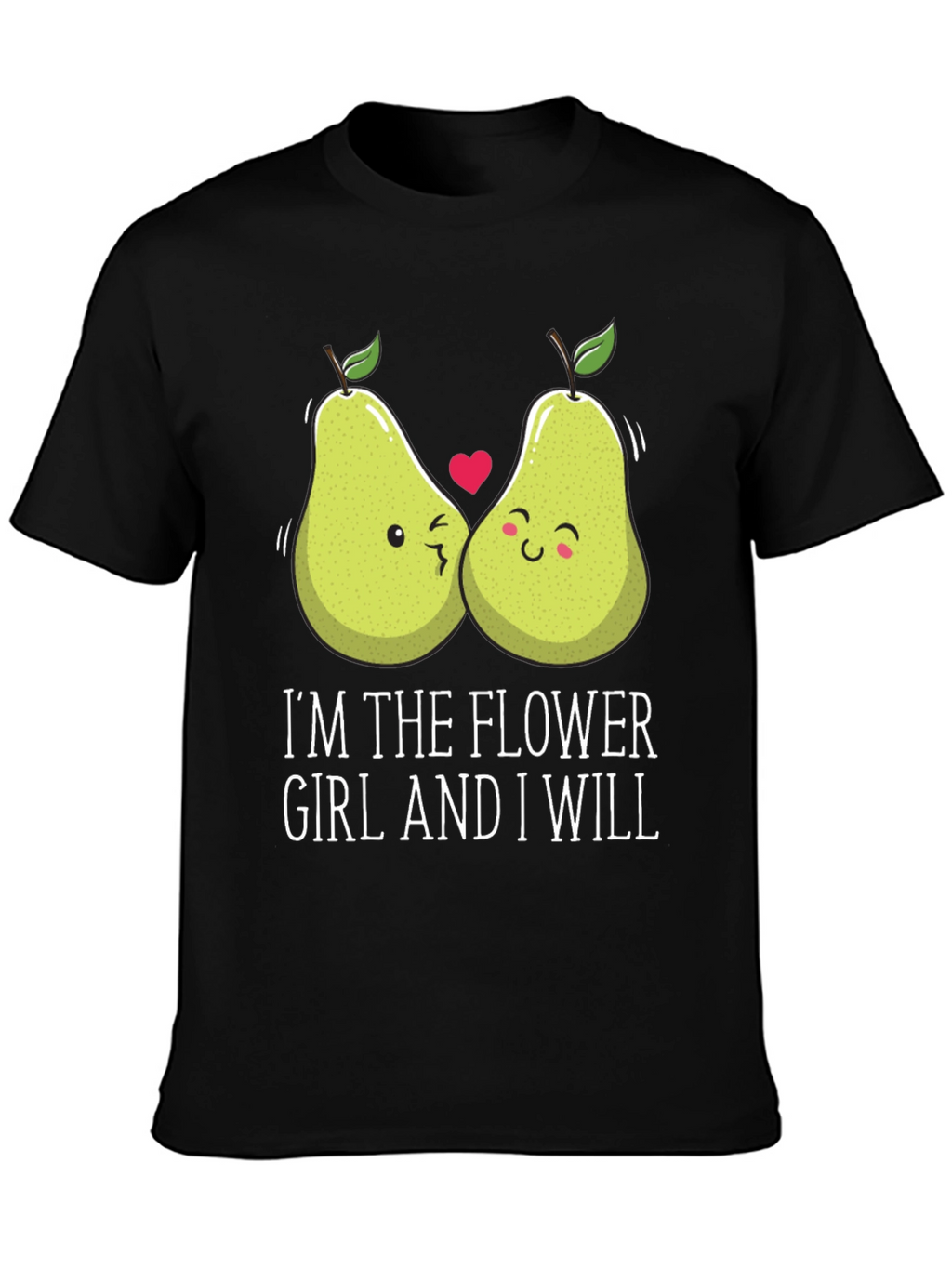 Funny Pear Matching Couple Flower Girl T-Shirt