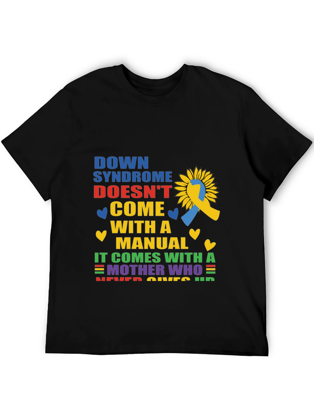 Down Syndrome Awareness T-Shirt Sunflower Ribbon