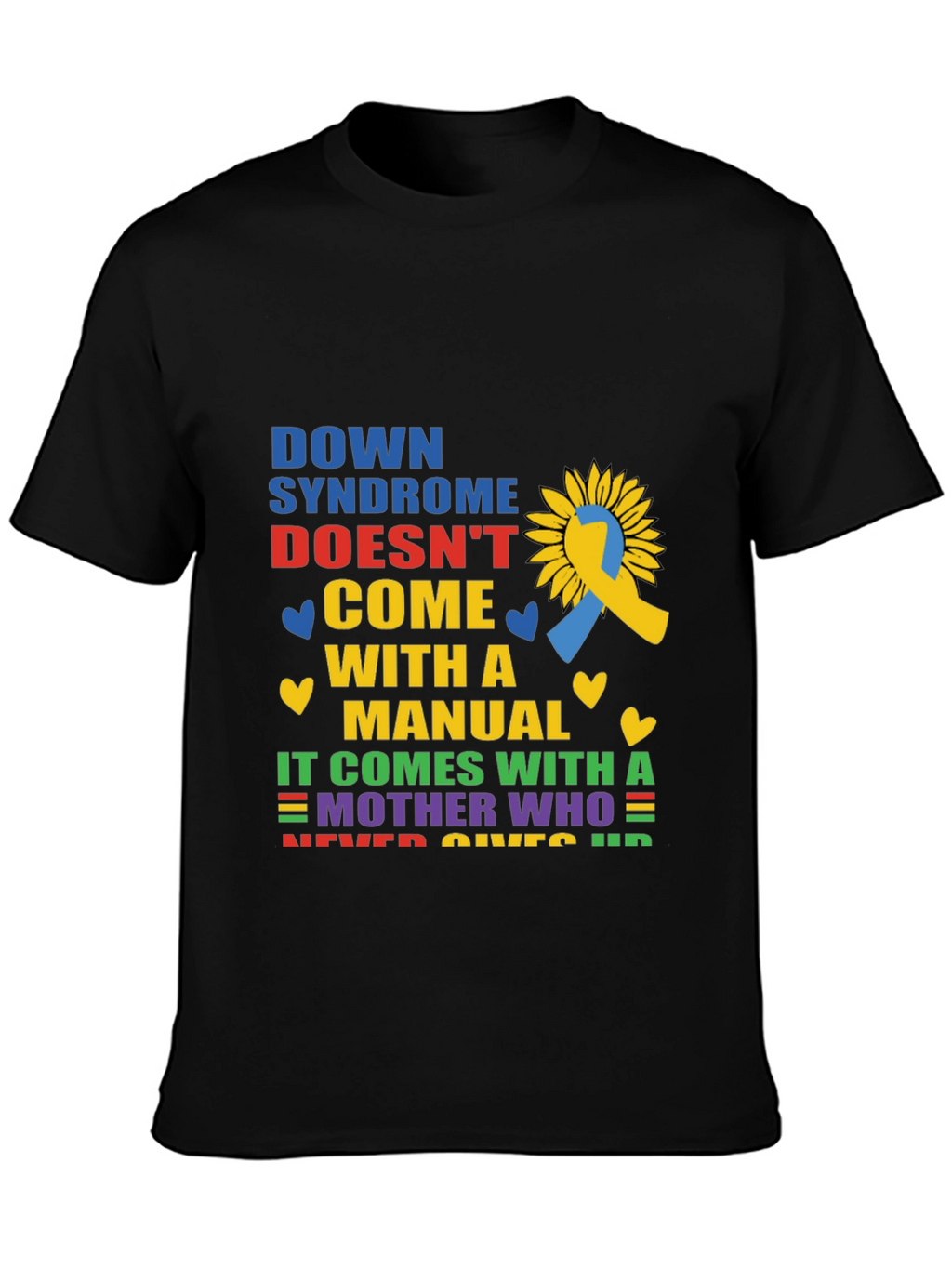 Down Syndrome Awareness T-Shirt Sunflower Ribbon
