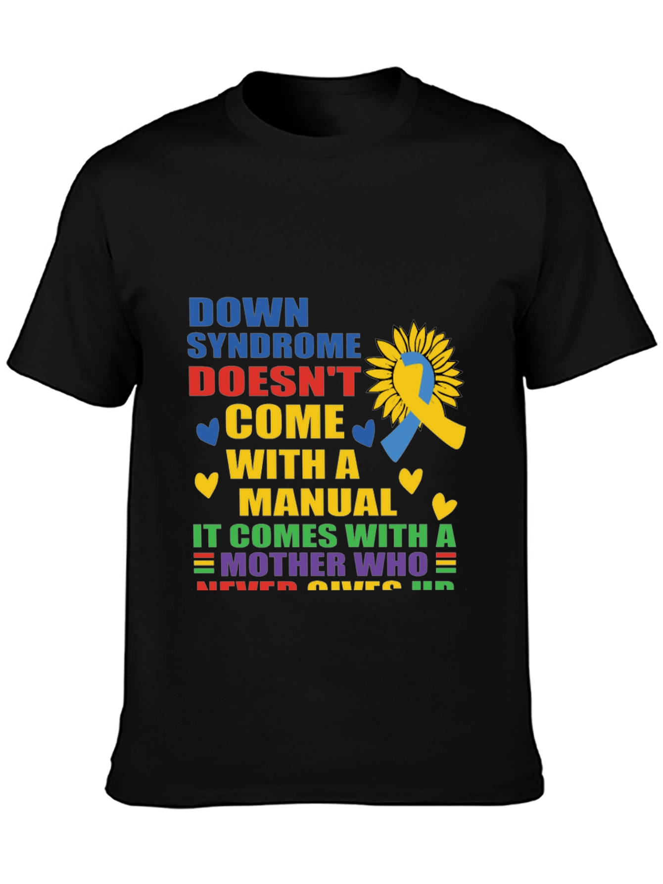 Down Syndrome Awareness T-Shirt Sunflower Ribbon